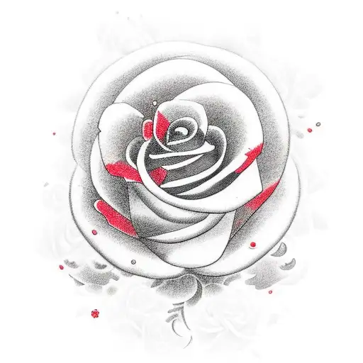 A shotgun morphing into a bouquet of roses tattoo design idea