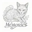 memories cat name written - O'Malley tattoo design idea