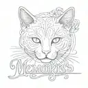memories cat name written - O'Malley tattoo design idea