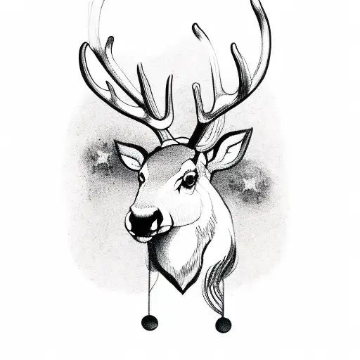 Reindeer  tattoo design idea