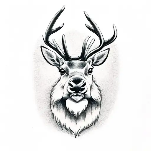 Reindeer tattoo design idea