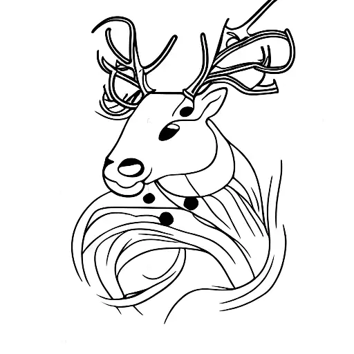 Reindeer  tattoo design idea