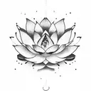 Lotus Flower with Snake tattoo design idea