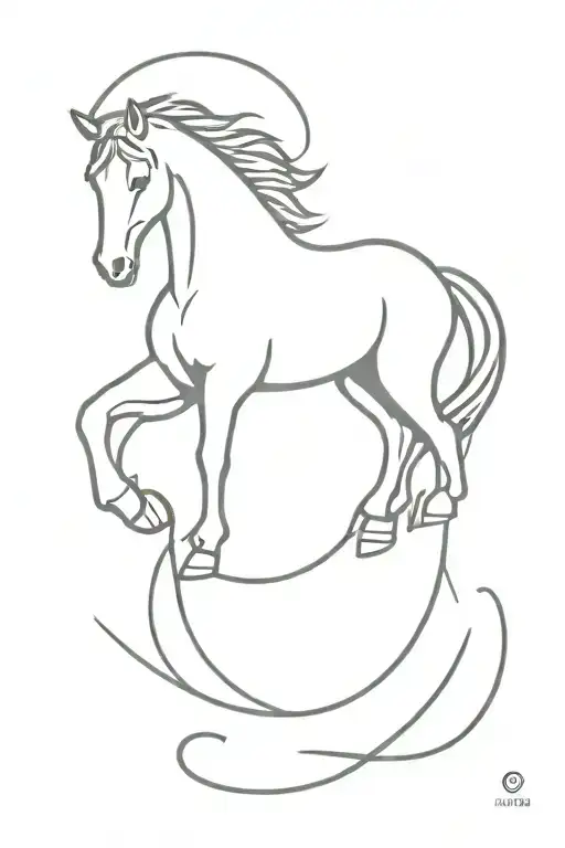 horse shoe, gymnastics tattoo design idea