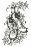 horses shoe, gymnastics tattoo design idea