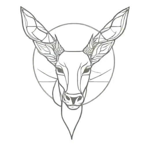 impala head tattoo design idea