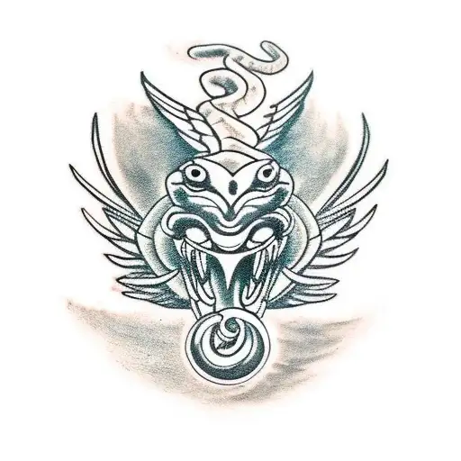 snake or garuda tattoo design idea