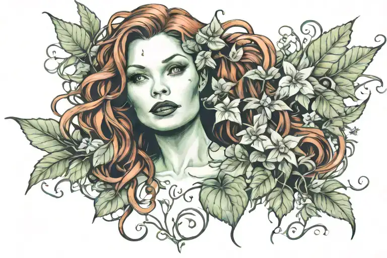 poison ivy tattoo design idea