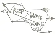 2 arrows going horizontal with the words keep moving forward between the arrows  tattoo design idea