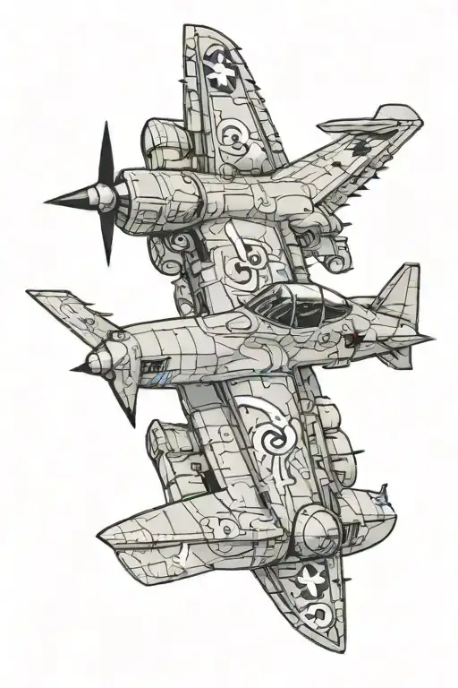 A10 warthog plane tattoo design idea