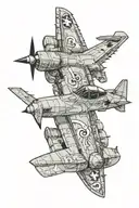 A10 warthog plane tattoo design idea