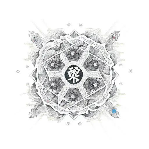 A dollar sign made up of intricate stock market charts and graphs tattoo design idea