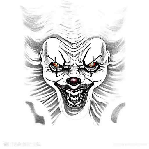 pennywise tattoo design idea