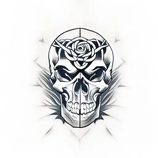 misfits skull in Celtic style  tattoo design idea
