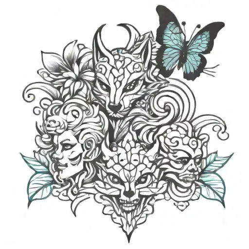 trio tattoo design idea