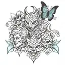 trio tattoo design idea