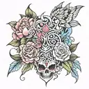 trio tattoo design idea