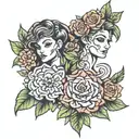 trio tattoo design idea