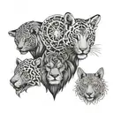 trio tattoo design idea