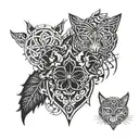 trio tattoo design idea
