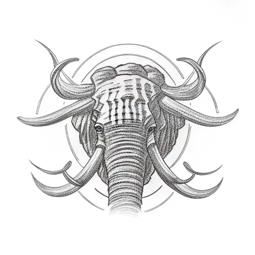 mammoth tattoo design idea