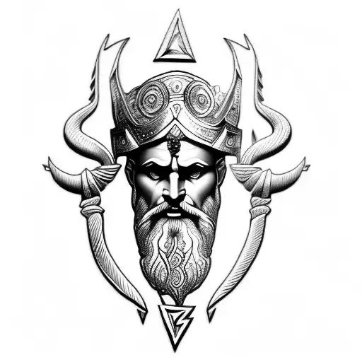 zeus lightning tattoo design idea