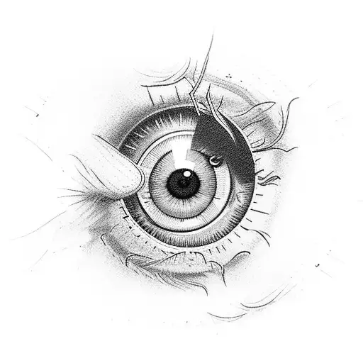 time passing away eye clock tattoo design idea