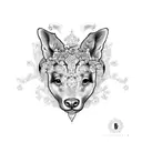 A heart-shaped design featuring the name and birthdate of your child, surrounded by intricate black and grey floral patterns tattoo design idea