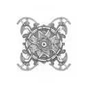 broken chain links tattoo design idea