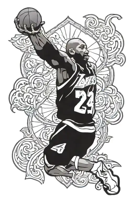 Kobe Bryant logo tattoo design idea