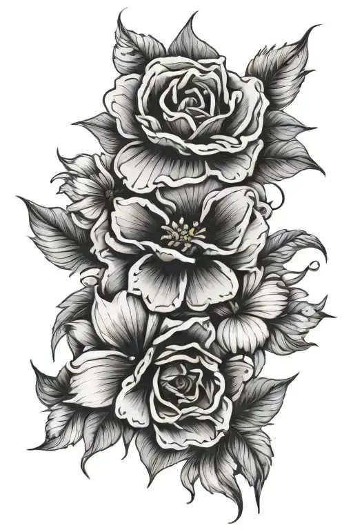 Georgia wirh flowers wrapped tattoo design idea