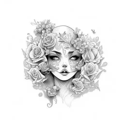 Primavera y amor tattoo design idea