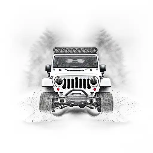 off road jeep tattoo design idea