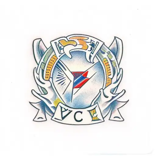 Ace card wirh VFB Stuttgart logo in the middle tattoo design idea