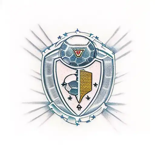 Ace card wirh VFB Stuttgart soccer team logo in the middle tattoo design idea