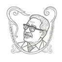 can you design a tattoo that combines resistance , spectacles of Dr. B R Ambedkar, Jai Bhim (quote) and resilience  tattoo design idea