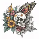 ego death tattoo design idea