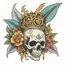 ego death tattoo design idea