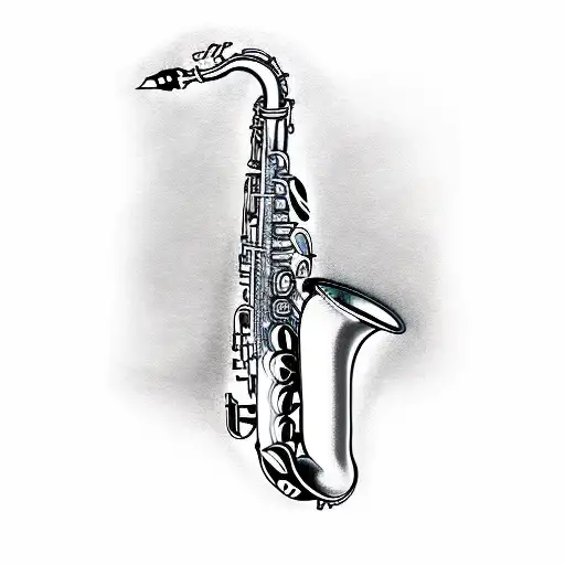 Saxophone tattoo design idea