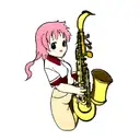 Saxophone tattoo design idea