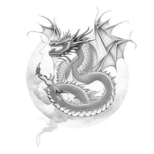 Dragon china  tattoo design idea