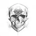 skull and bones tattoo design idea