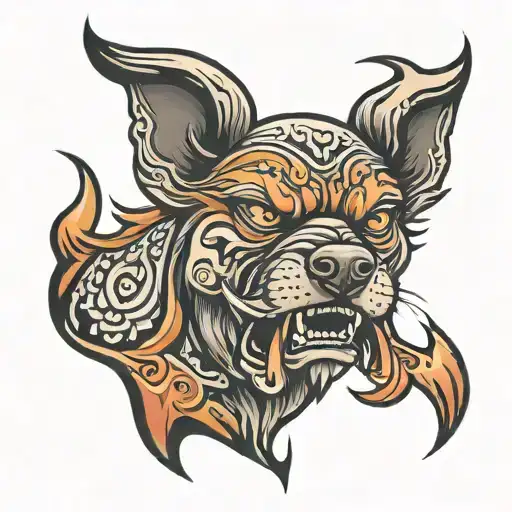 angry dogs stencil tattoo design inspired tattoo design idea