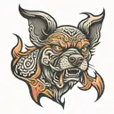 angry dogs stencil tattoo design inspired tattoo design idea
