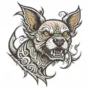 angry dogs stencil tattoo design inspired tattoo design idea