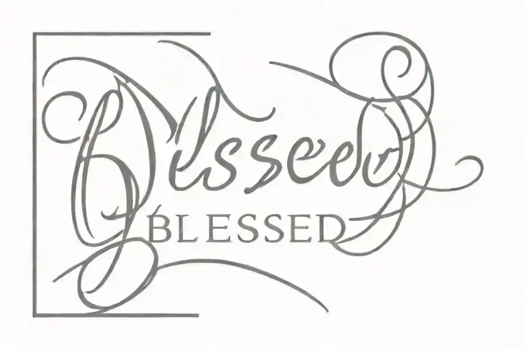 blessed written fore arm tattoo tattoo design idea