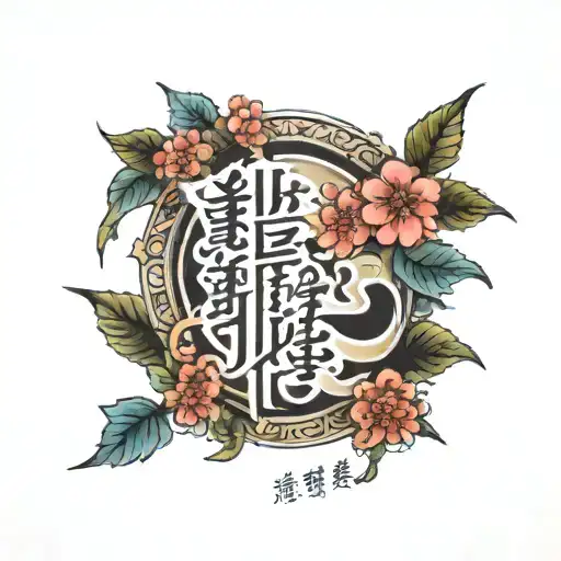 bible verses in japanese tattoo design idea
