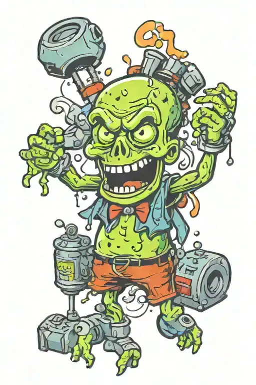toxic waste tattoo design idea