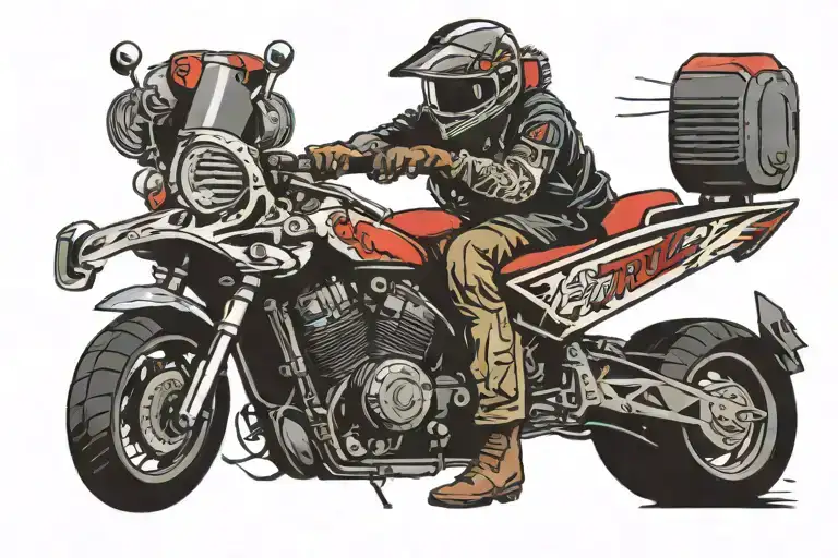 throttle therapy dirtbiking   tattoo design idea