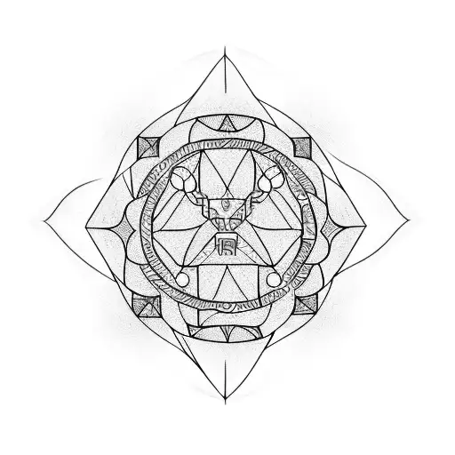 vertical rhombus tattoo with pecan tree and bluebonnet flowers, Texas themed tattoo design idea